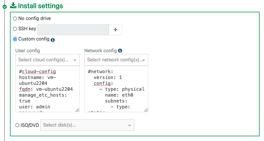 Cloud-Init Proposed Configurations